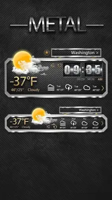 Metal Style GO Weather EX android App screenshot 0