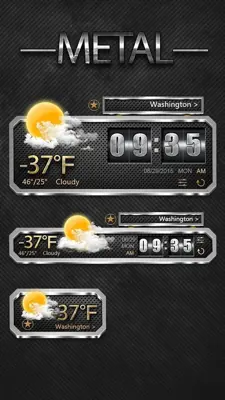 Metal Style GO Weather EX android App screenshot 1